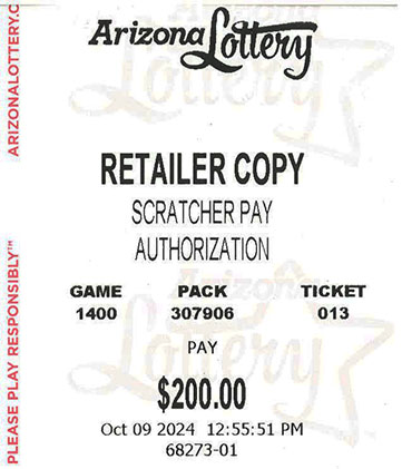 Another $200 Scratcher Winner in October 2024 - a $200 Win!!